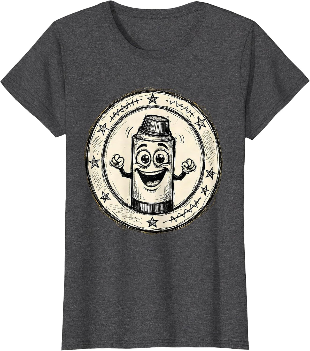Women's Cute Glue Stick Googly Eyes 2nd Grade Teacher T-Shirt - Dark Heather Grey