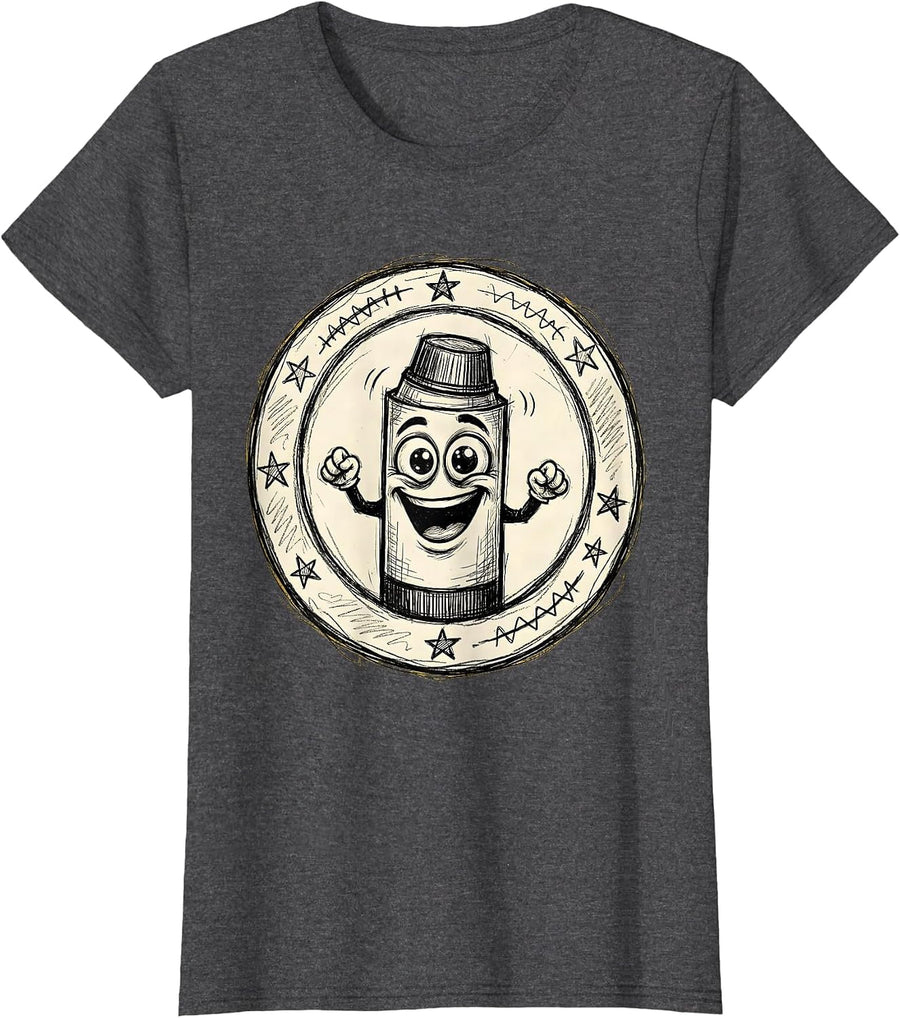 Women's Cute Glue Stick Googly Eyes 2nd Grade Teacher T-Shirt - Dark Heather Grey