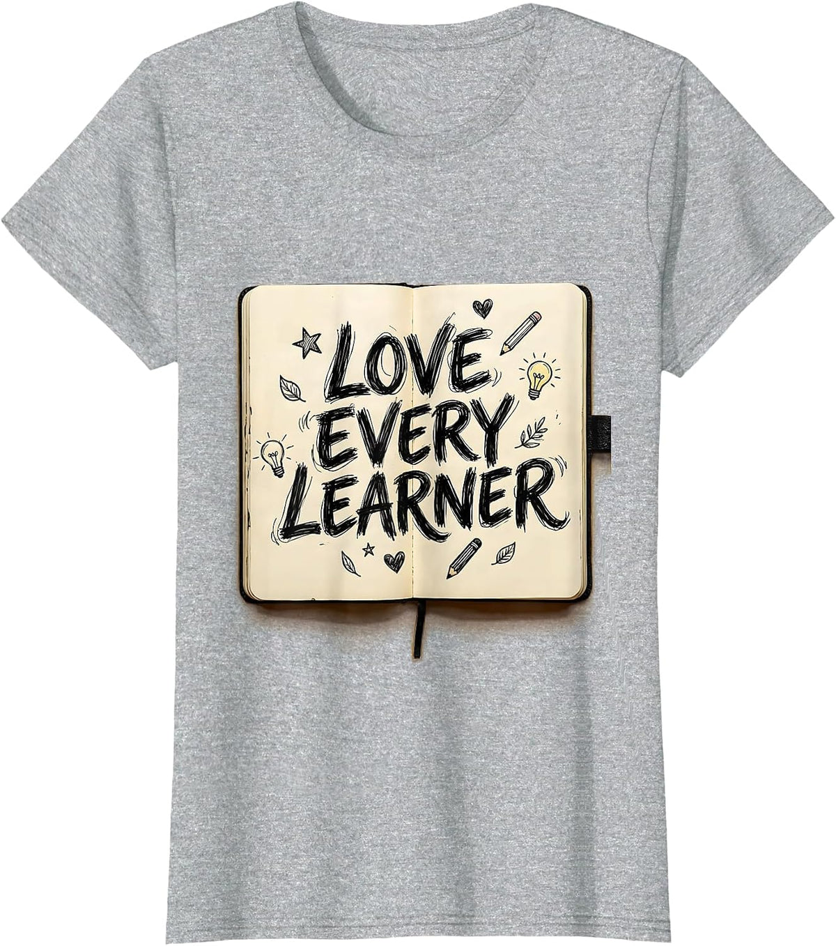 Women's Love Every Learner Special Education Design T-Shirt - Heather Grey