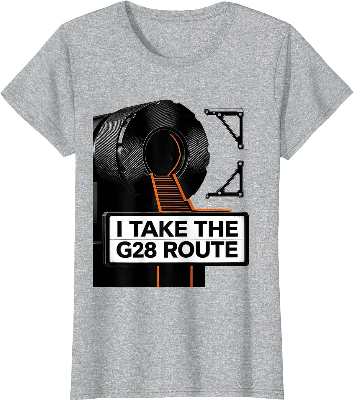 Women's I Take The G28 Route Funny CNC Machinist Trade Jargon Humor T-Shirt - Heather Grey