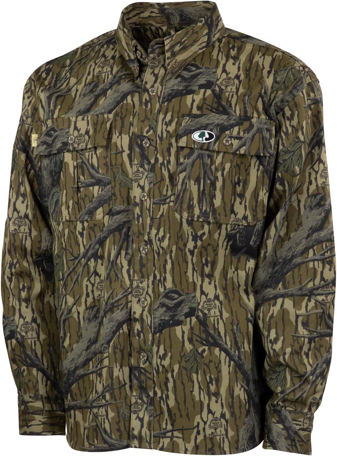Mossy Oak unisex-adult mens Men's Long Sleeve Camo Hunting Shirts Cotton Mill - Original Treestand