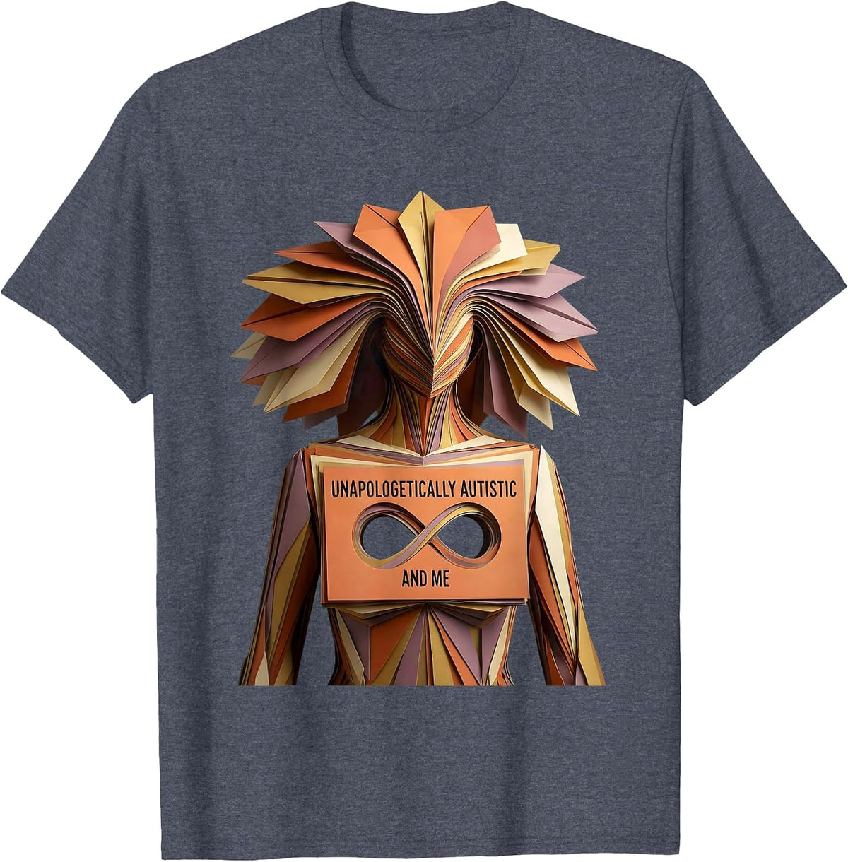 Unapologetically Autistic Autism Awareness Design T-Shirt - Heather Blue