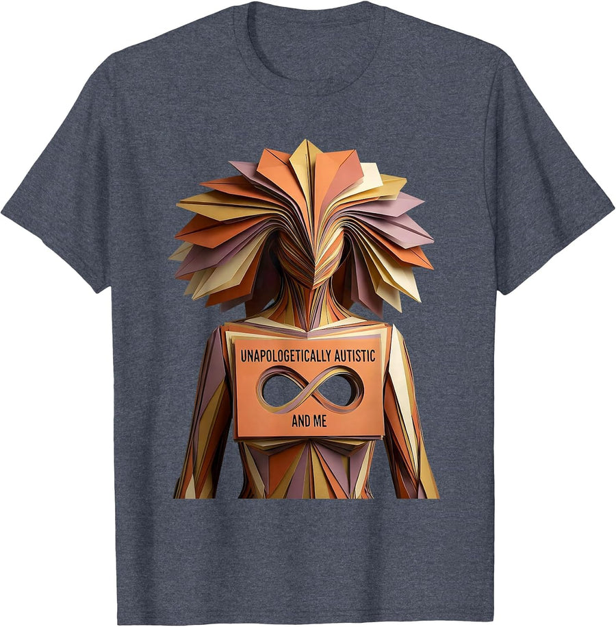 Unapologetically Autistic Autism Awareness Design T-Shirt - Heather Blue