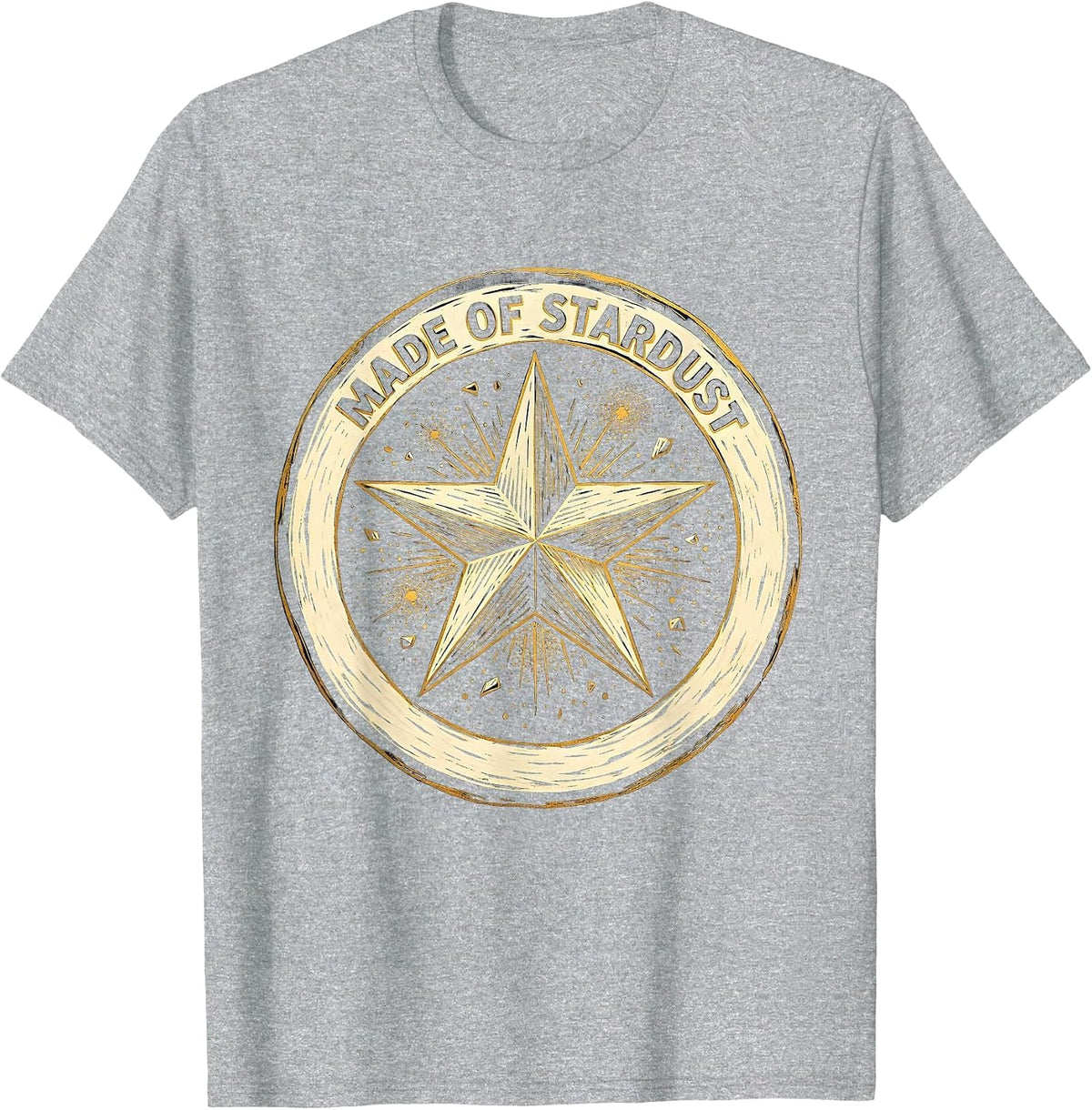 Men's Made of Stardust Cosmic Universe Design T-Shirt - Heather Grey