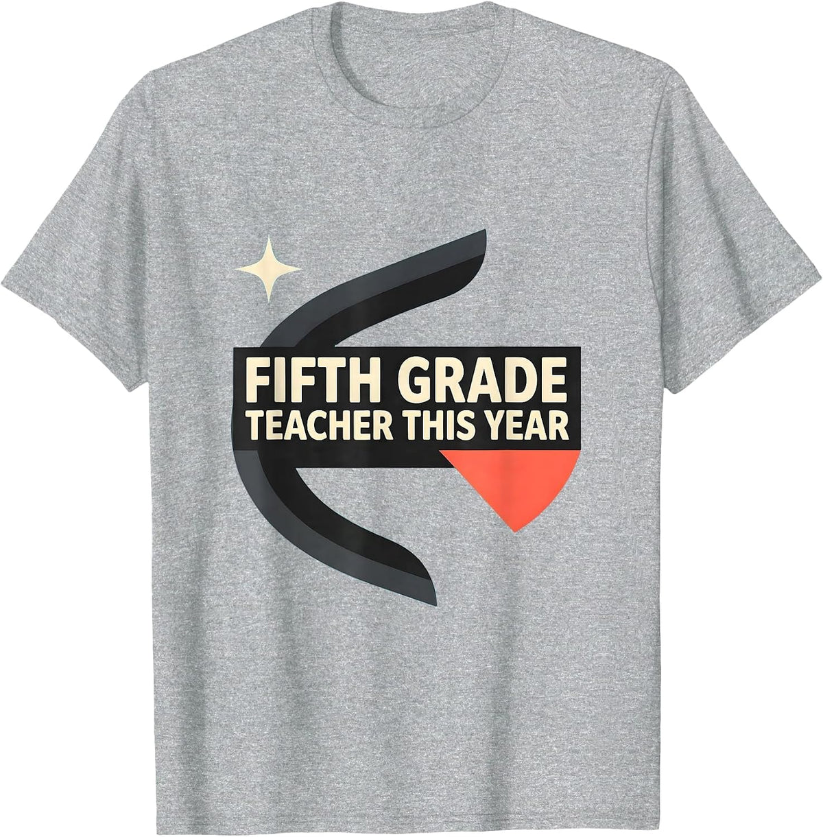 Men's Fifth Grade Teacher This Year Midcentury Modern Back T-Shirt - Heather Grey