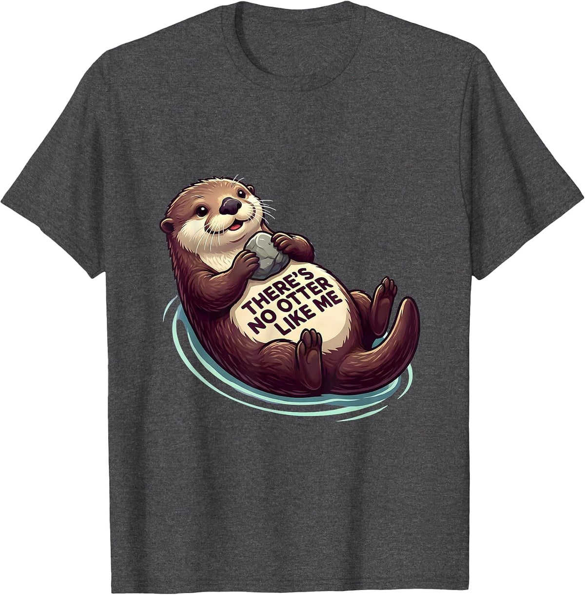 Men's There's No Otter Like Me Cute Kawaii Otter Lover Gift T-Shirt - Dark Heather Grey