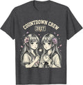 Men's Countdown Crew 2027 Playful Festive New Year Eve Party T-Shirt - Dark Heather Grey