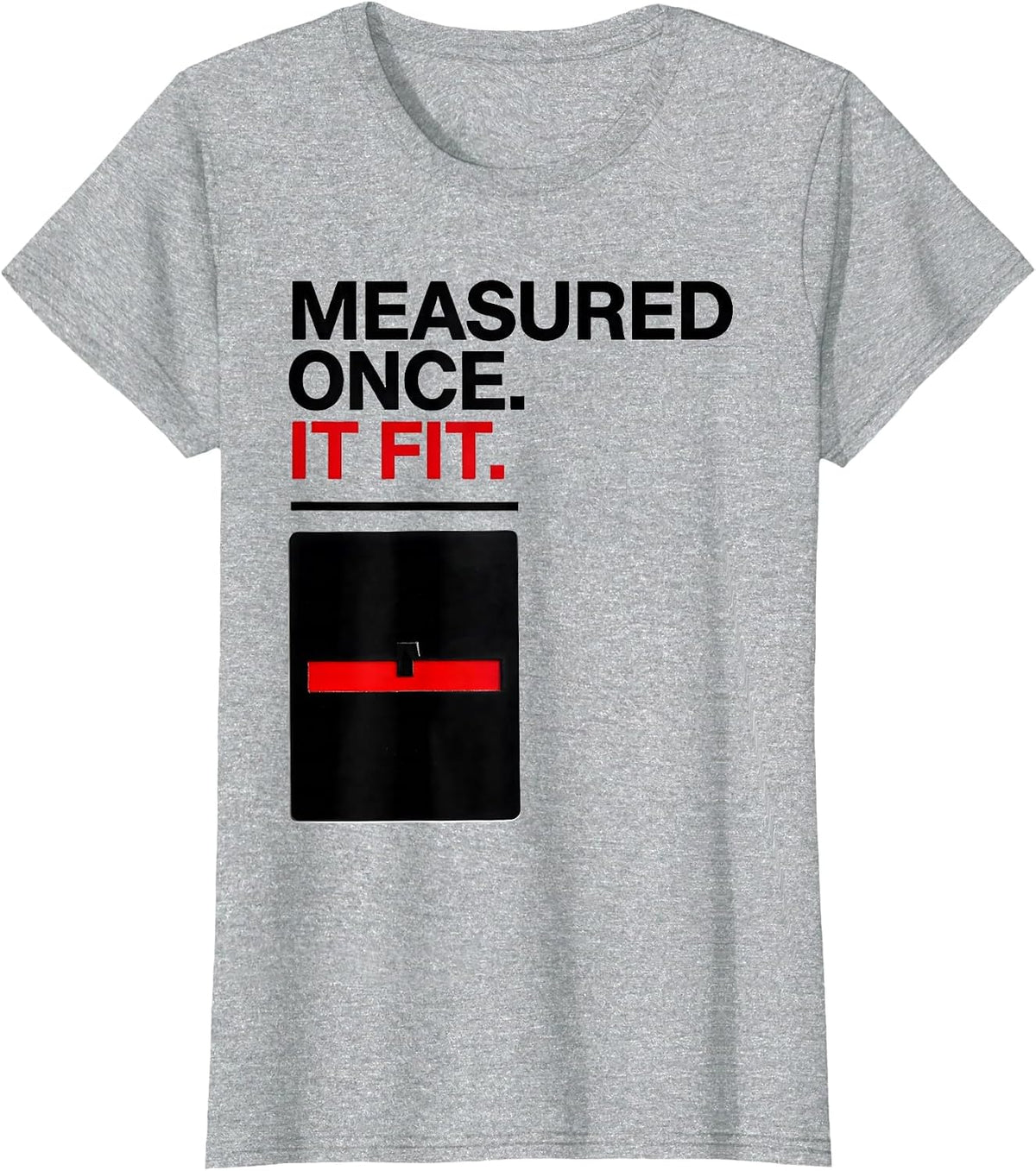 Women's Measured Once It Fit Swiss International Machinist T-Shirt - Heather Grey