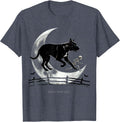 Great Dane Mom Funny Skeleton Chasing Halloween Dog Mom Pet T-Shirt - Heather Blue