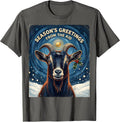 Season's Greetings From The Kid Vintage Holiday Animal Lover T-Shirt - Asphalt Grey