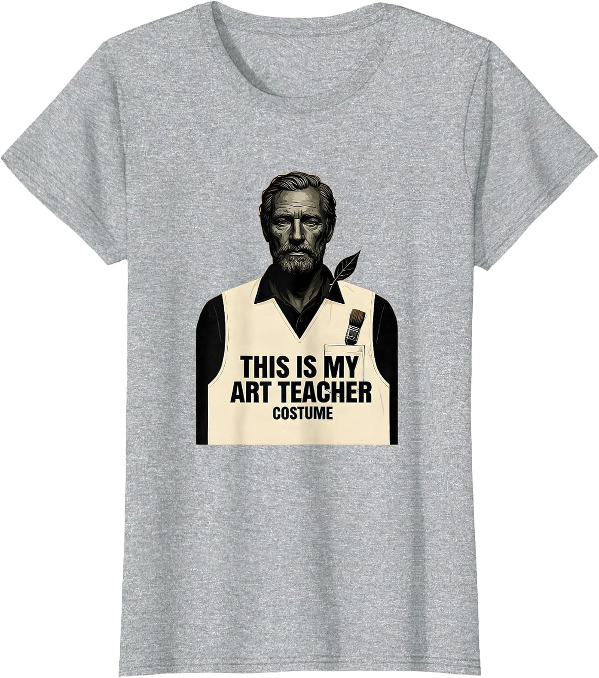 Women's This Is My Art Teacher Costume Funny Halloween Teacher Humor T-Shirt - Heather Grey
