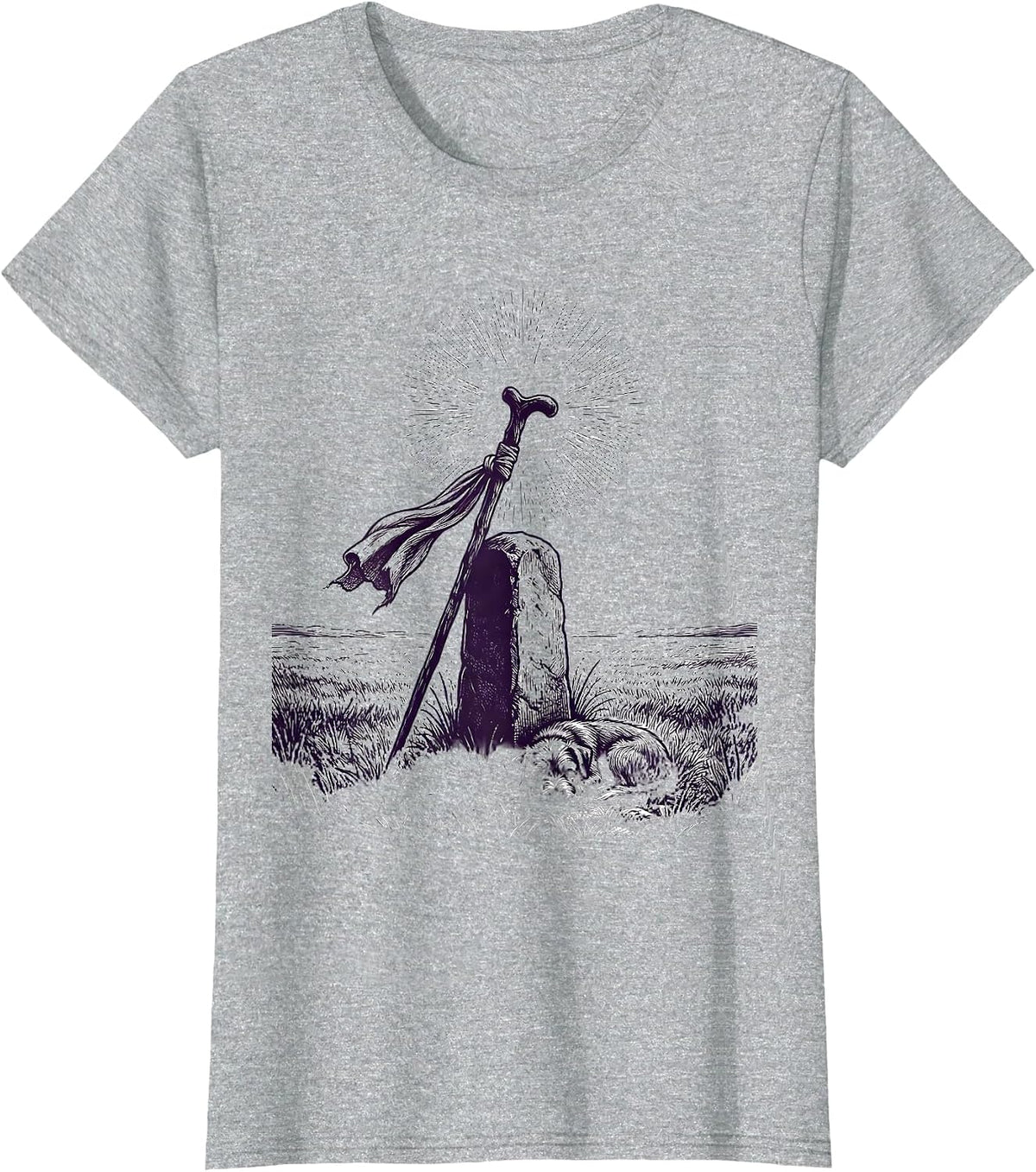 Walking Staff Cuban Heritage Family Pride Havanese T-Shirt - Heather Grey