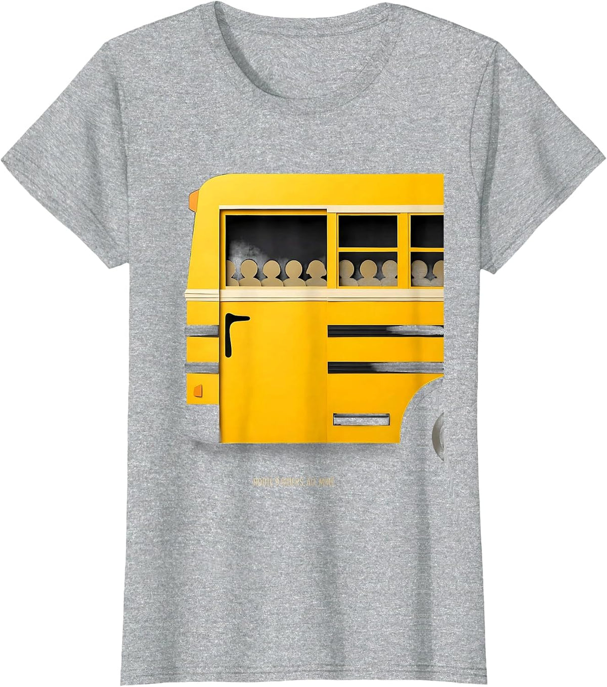 Route 9 Riders All Mine Funny School Bus Driver Appreciation T-Shirt - Heather Grey