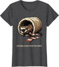 Women's Nothing Is Safe From The Ferret Funny Ferret Lover Christmas T-Shirt - Dark Heather Grey
