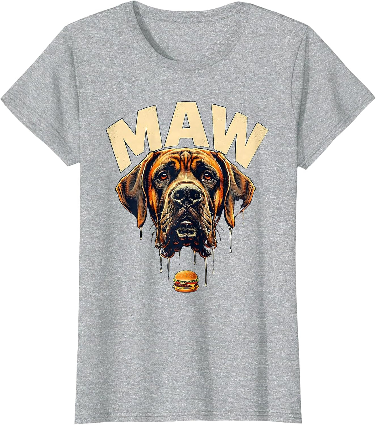 Women's MAW Funny Great Dane Dog Owner Pet Lover Humor T-Shirt - Heather Grey
