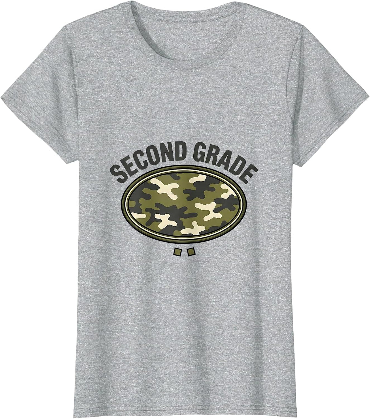 Women's Second Grade Camo Back To School Boys Teacher 2nd Grade T-Shirt - Heather Grey