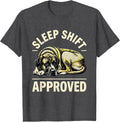 Men's Sleep Shift Approved Funny Great Dane Pajama Dog Lover Humor T-Shirt - Dark Heather Grey