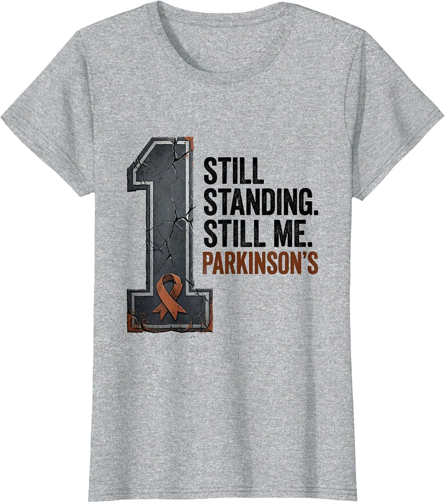 Still Standing Still Me Parkinson's Awareness Support Squad T-Shirt - Heather Grey