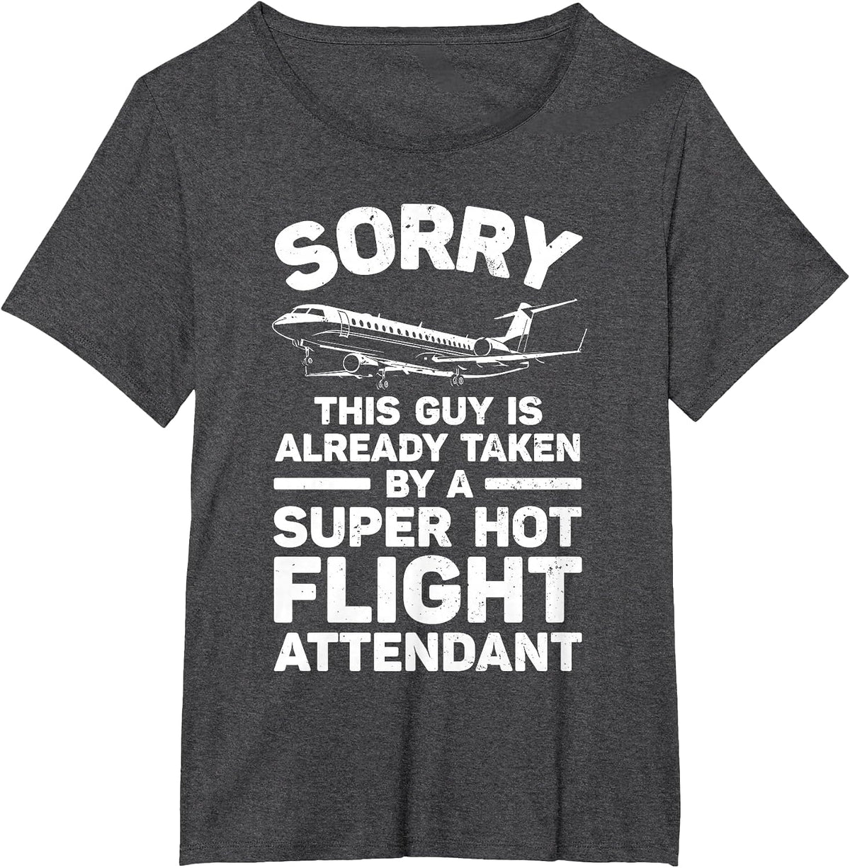 Flight Attendant Art for Men Stewardess Flight Attendant T-Shirt - Dark Heather Grey