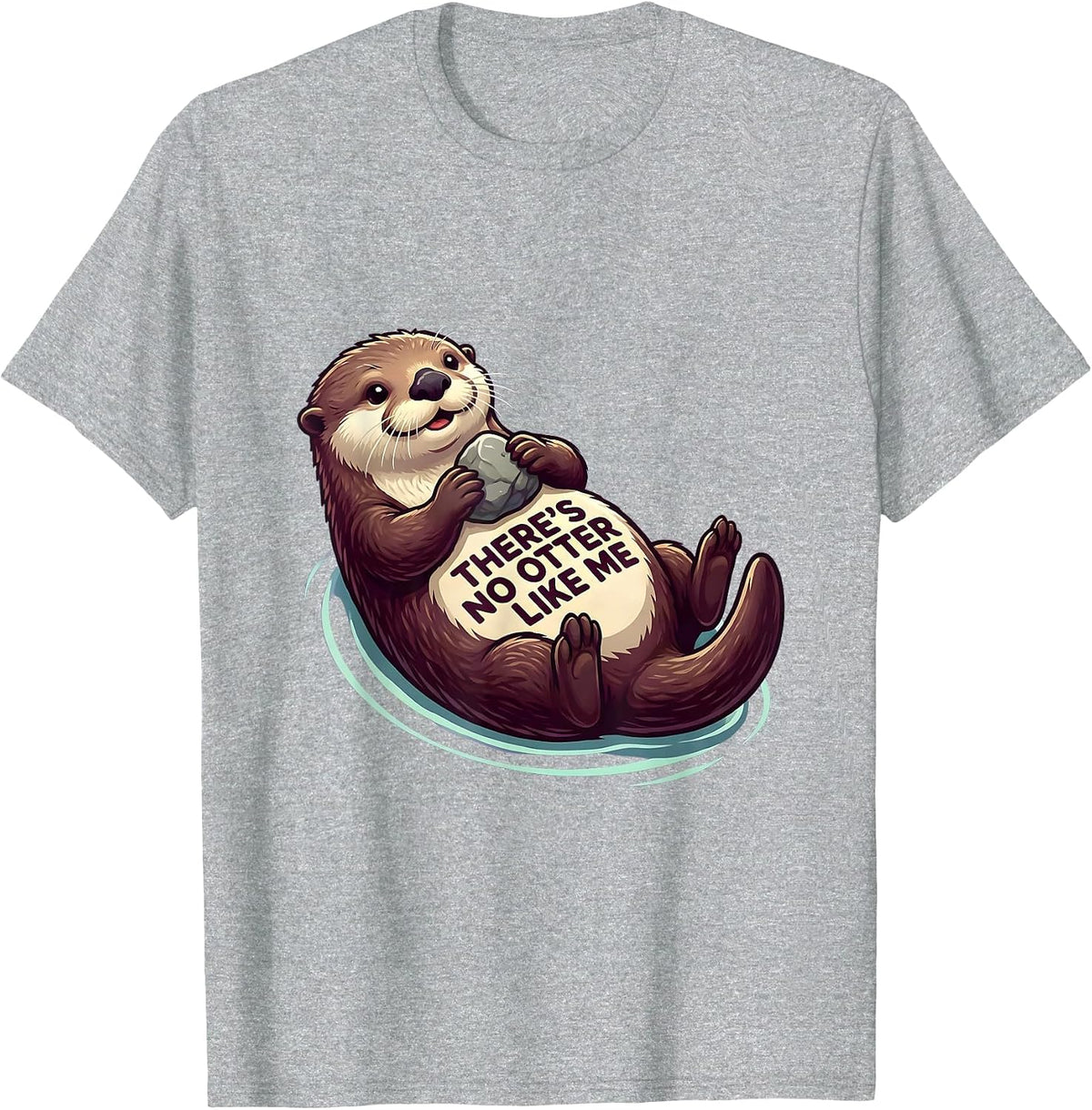 Men's There's No Otter Like Me Cute Kawaii Otter Lover Gift T-Shirt - Heather Grey