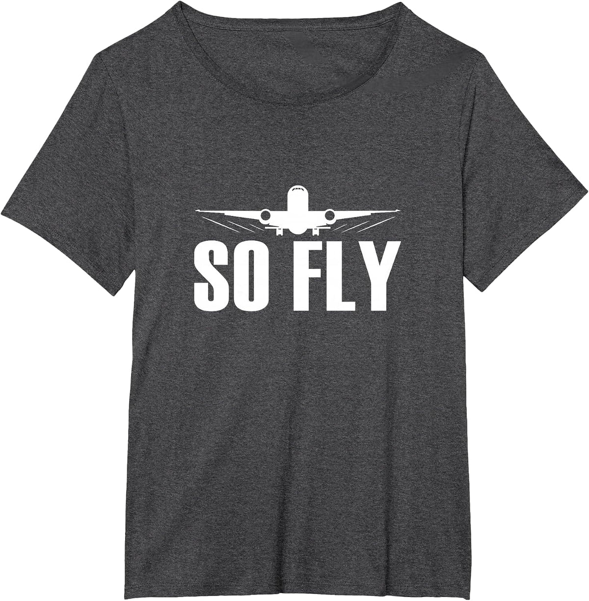 So Fly Airplane Flight Attendant Pilot Cabin Crew T-Shirt - Dark Heather Grey