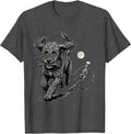 Men's Funny Skeleton Chasing Bernedoodle Halloween Dog Mom T-Shirt - Dark Heather Grey