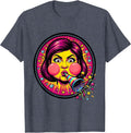 Party Horn Blower Confetti Celebration Graphic T-Shirt - Heather Blue