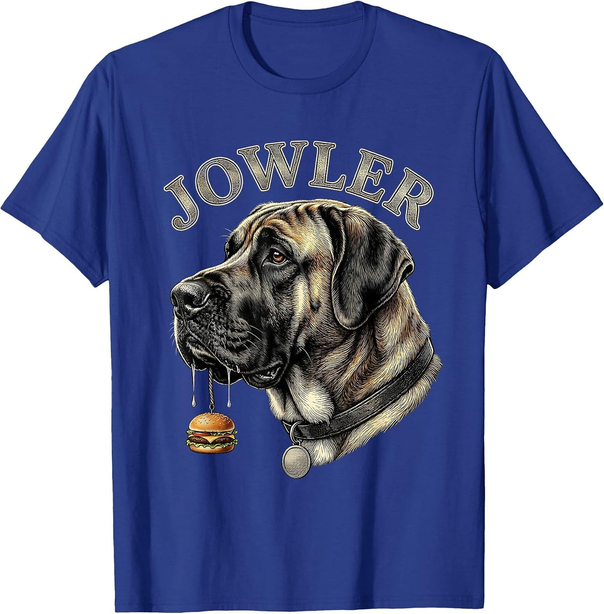 Men's JOWLER Funny Great Dane Jowls Drooling Dog Mom Dog Dad Gift T-Shirt - Royal Blue