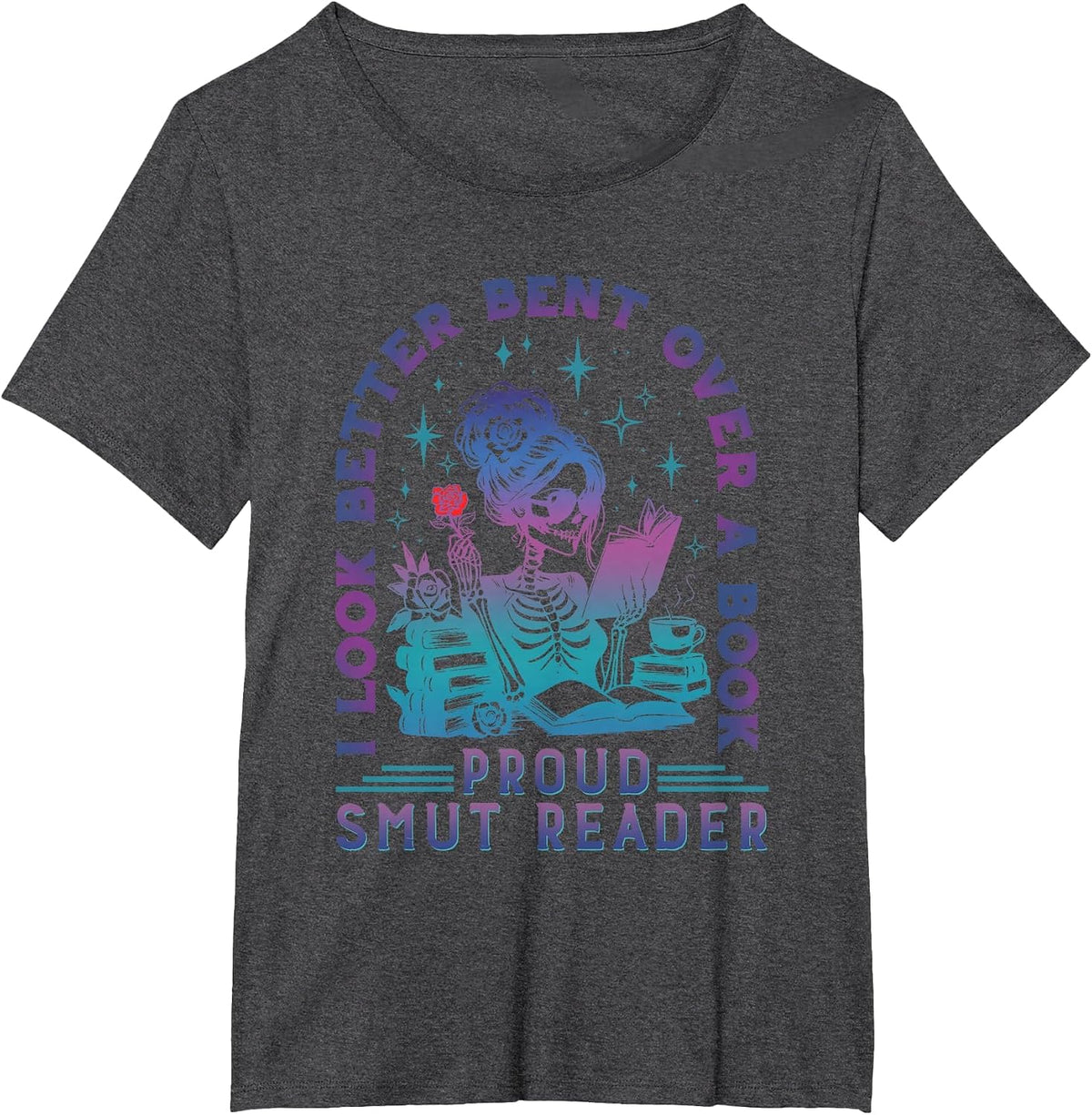 Funny Bookish T-Shirt - Dark Heather Grey