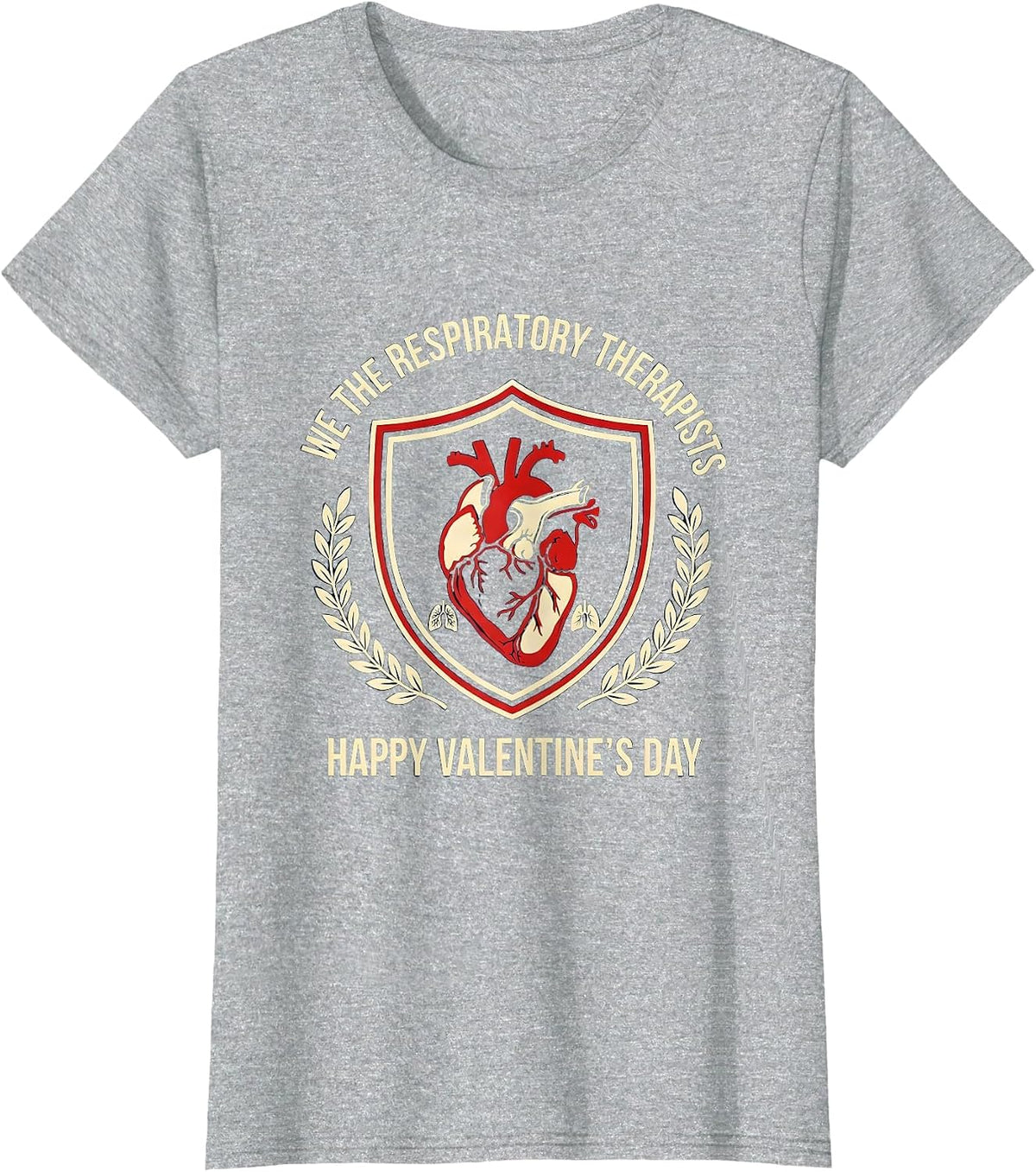 Women's We The Respiratory Therapists / Happy Valentine's Day T-Shirt - Heather Grey