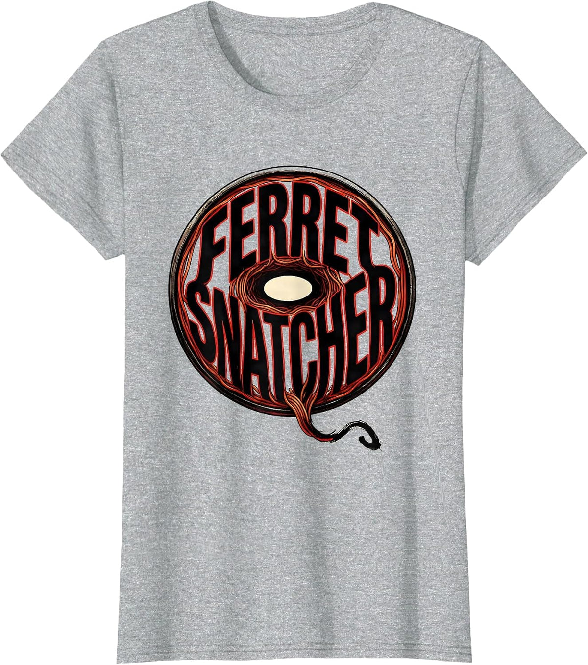 Ferret Snatcher Funny Ferret Lover Gift For Kids Teens T-Shirt - Heather Grey