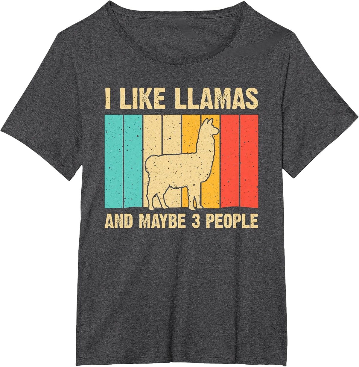 Funny Llama Design for Kids Men Women Alpaca Lover Farming T-Shirt - Dark Heather Grey