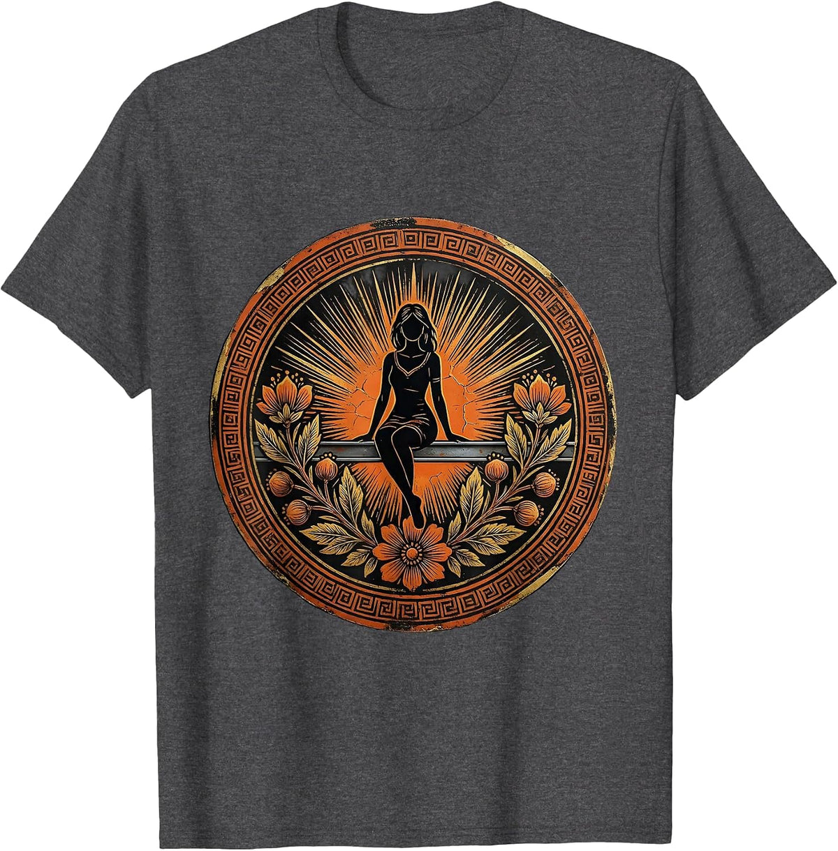 Ironworker on Steel Beam Sunrise Labor Day T-Shirt - Dark Heather Grey
