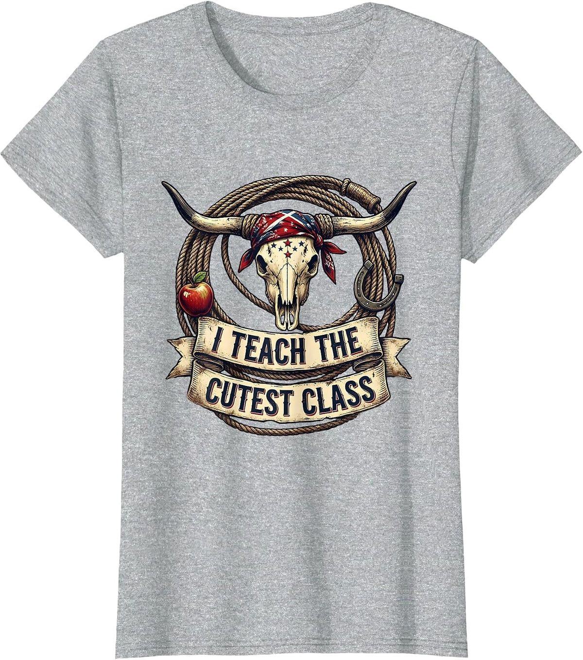 I Teach The Cutest Class Kindergarten Teacher T-Shirt - Heather Grey