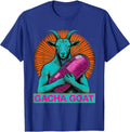 Gacha Goat Risograph Japanese Pop Culture Goat Humor T-Shirt - Royal Blue