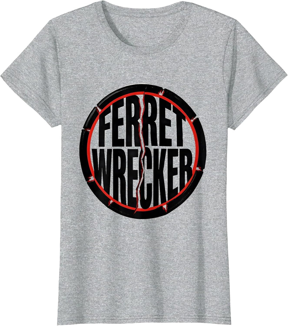 Ferret Wrecker Funny Ferret Lover Gift T-Shirt - Heather Grey