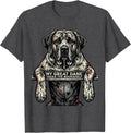 Men's My Great Dane Takes The Bookshelf Funny Dog Mom Dog Dad T-Shirt - Dark Heather Grey