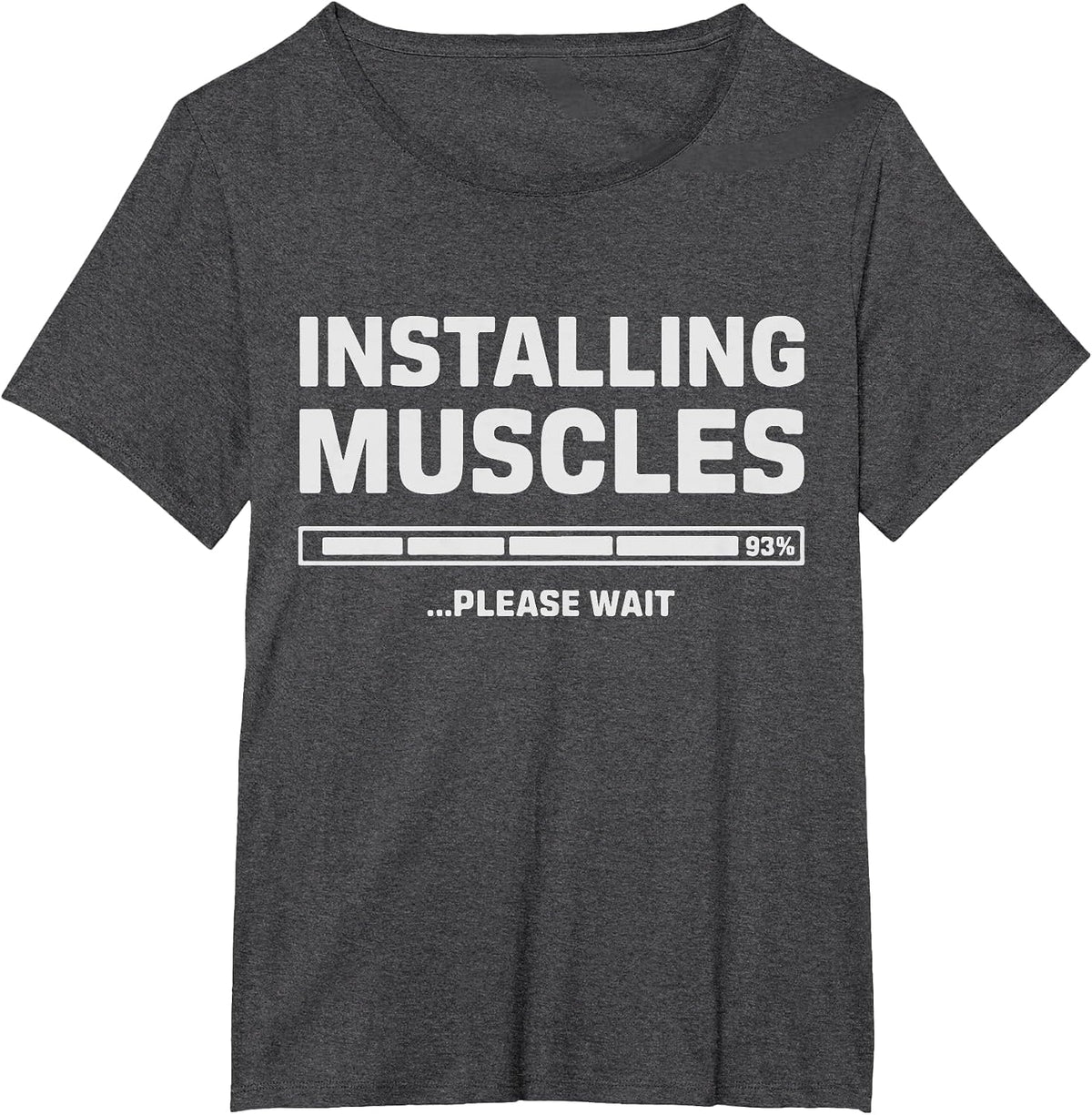 Weightlifting Installing Muscles Workout & Gym Weightlifter T-Shirt - Dark Heather Grey