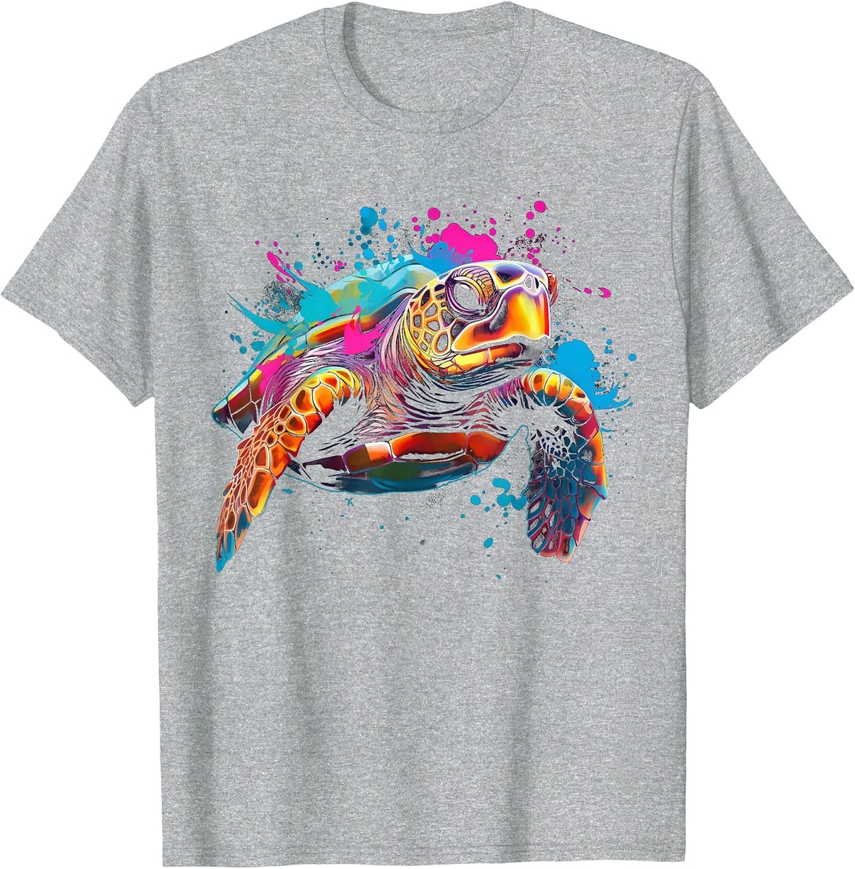 Sea Turtle Beach Lover Ocean Animal Graphic Novelty T-Shirt - Heather Grey