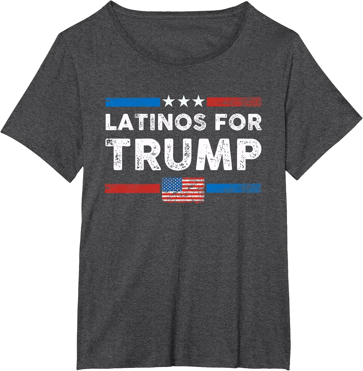 Latinos for Trump 2024 - President Election Trump Vance 2024 T-Shirt - Dark Heather Grey