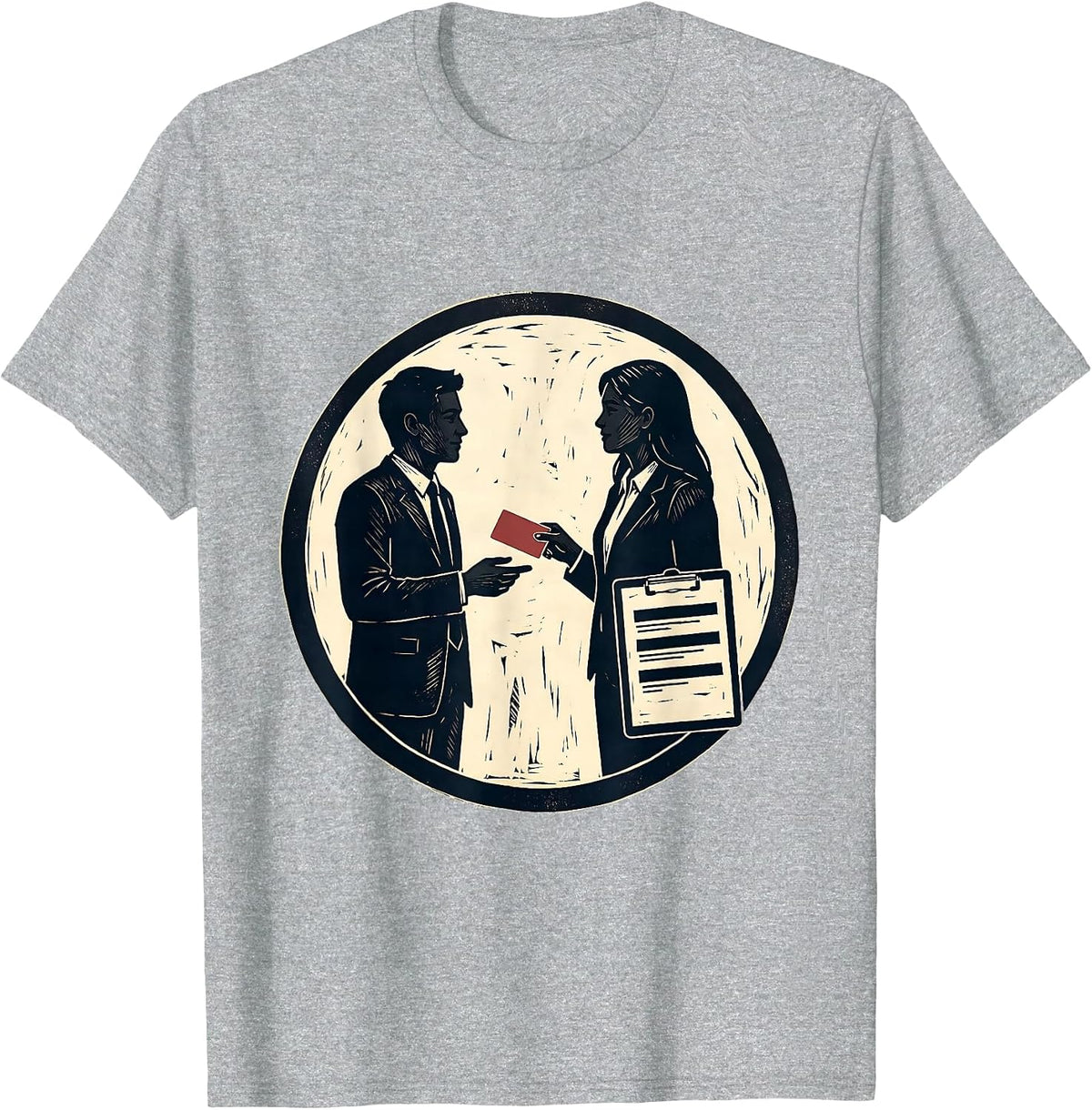Men's Conversation Circle Social Worker Appreciation Humor T-Shirt - Heather Grey