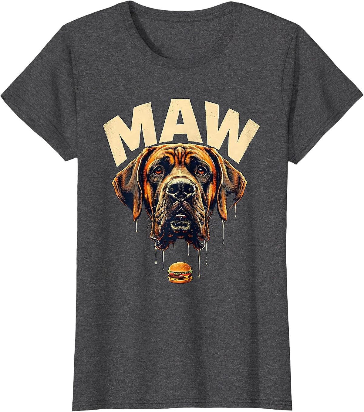 Women's MAW Funny Great Dane Dog Owner Pet Lover Humor T-Shirt - Dark Heather Grey
