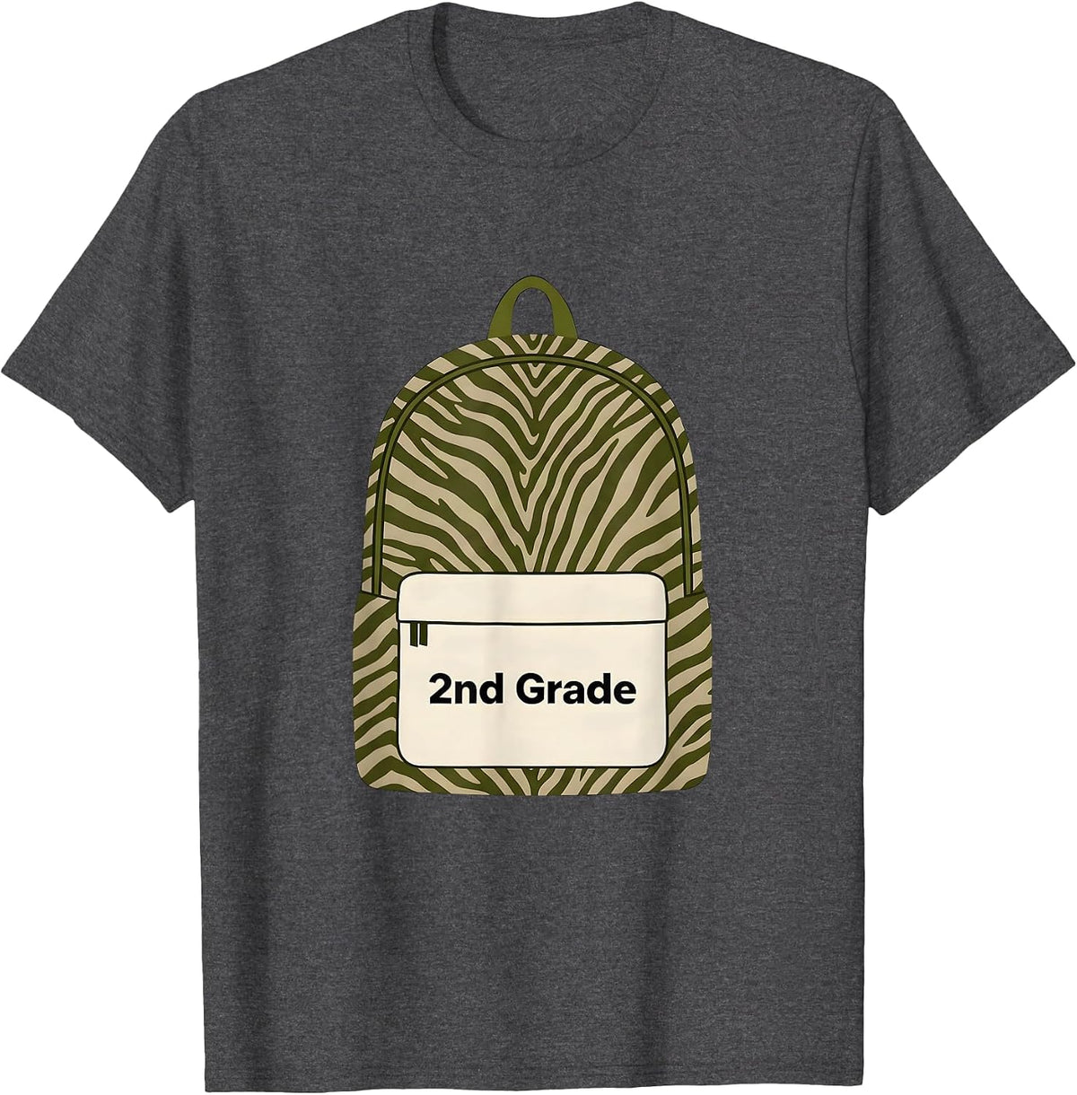 Men's 2nd Grade Camo Back To School Boys Teachers T-Shirt - Dark Heather Grey