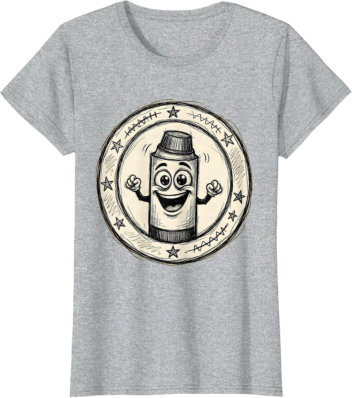 Women's Cute Glue Stick Googly Eyes 2nd Grade Teacher T-Shirt - Heather Grey