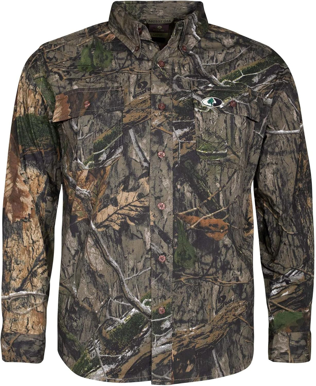 Mossy Oak unisex-adult mens Men's Long Sleeve Camo Hunting Shirts Cotton Mill - Country Dna