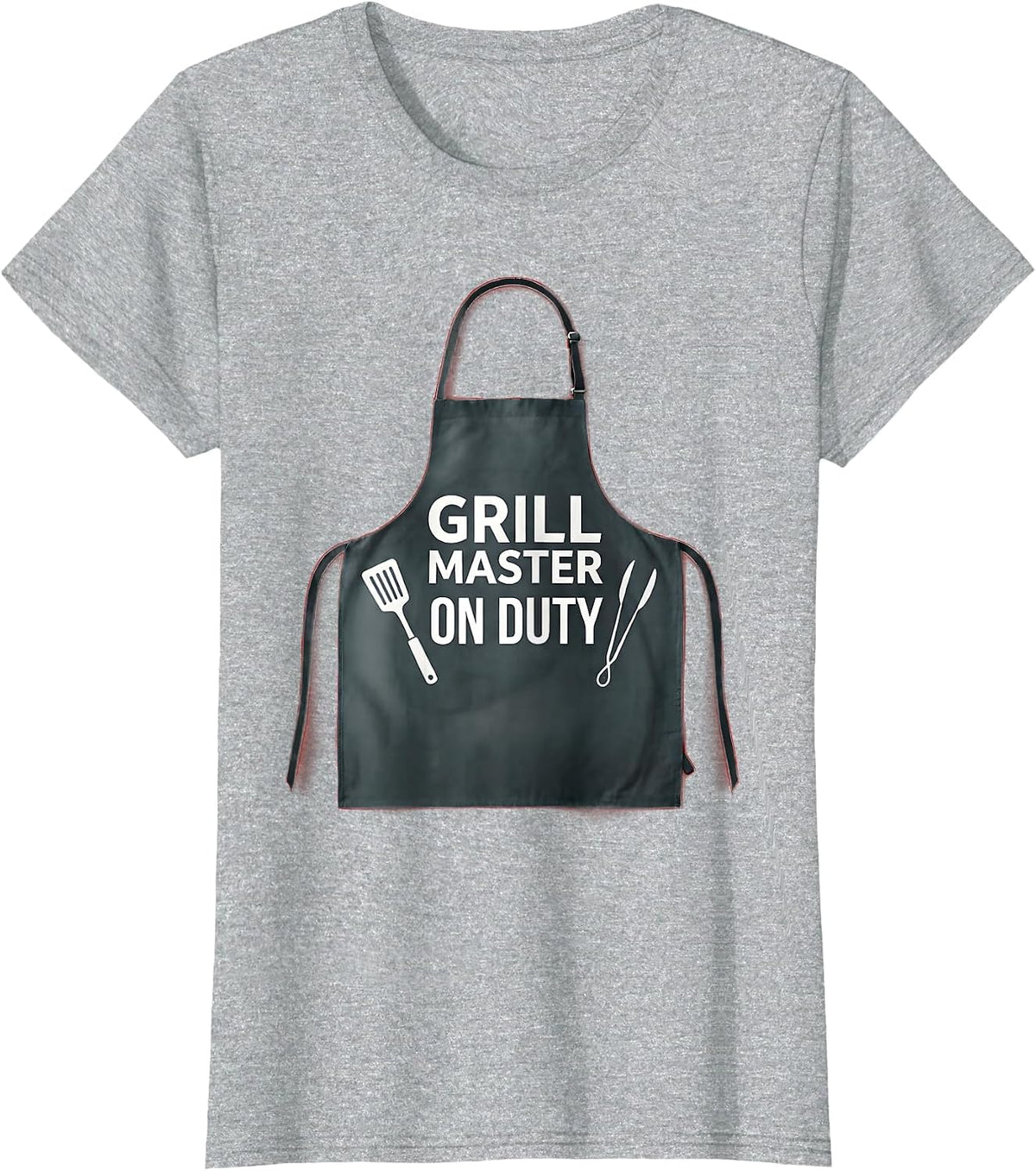 Grill Master On Duty Labor Day BBQ Design T-Shirt - Heather Grey