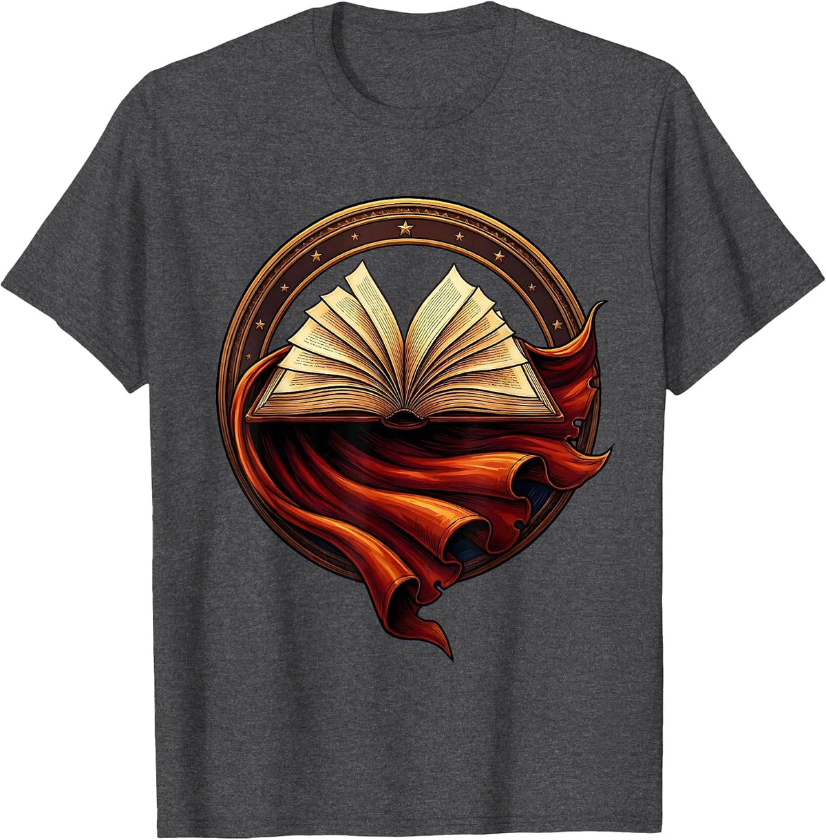 Superhero Special Ed Teacher Book Cape Gift T-Shirt - Dark Heather Grey