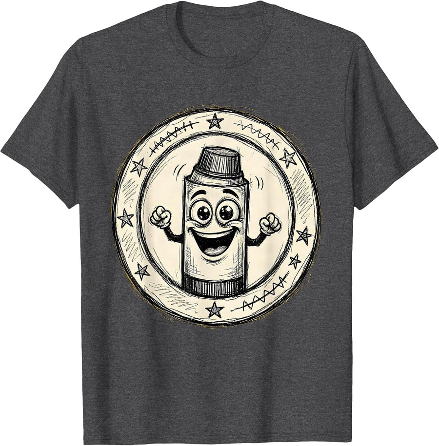 Men's Cute Glue Stick Googly Eyes 2nd Grade Teacher T-Shirt - Dark Heather Grey