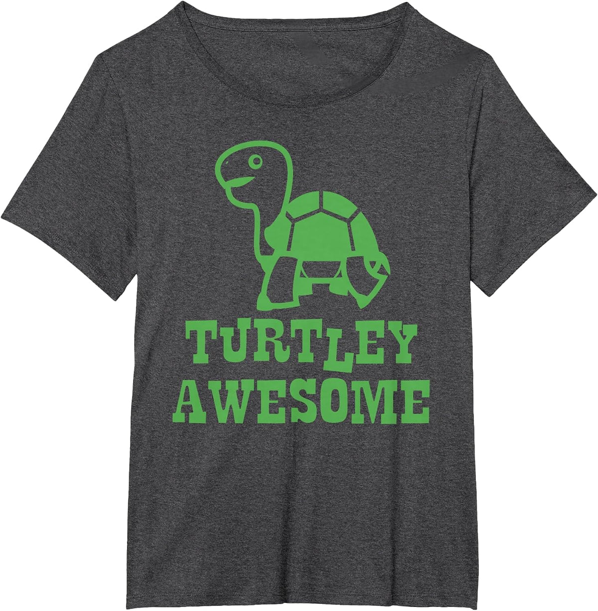 Turtley Awesome Funny Turtle Lover Cute Tween Boy Girl Kids T-Shirt - Dark Heather Grey