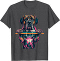 Great Dane Harlequin Drool Dog Owner Humor T-Shirt - Dark Heather Grey